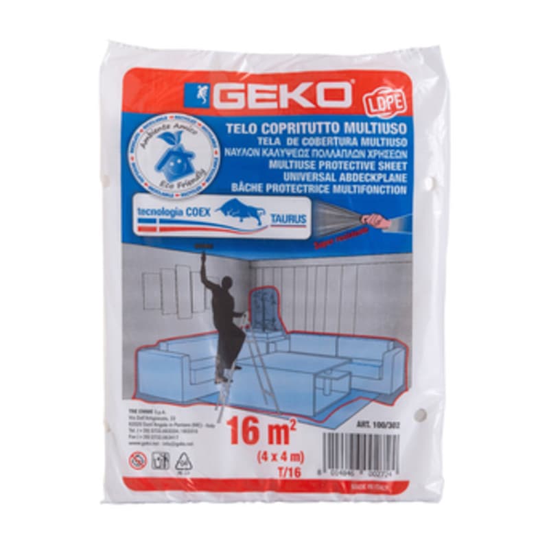 Telone Copritutto Polietilene 4 x 4 m 150 g 10MY Elepacking 90 Pezzi - 2
