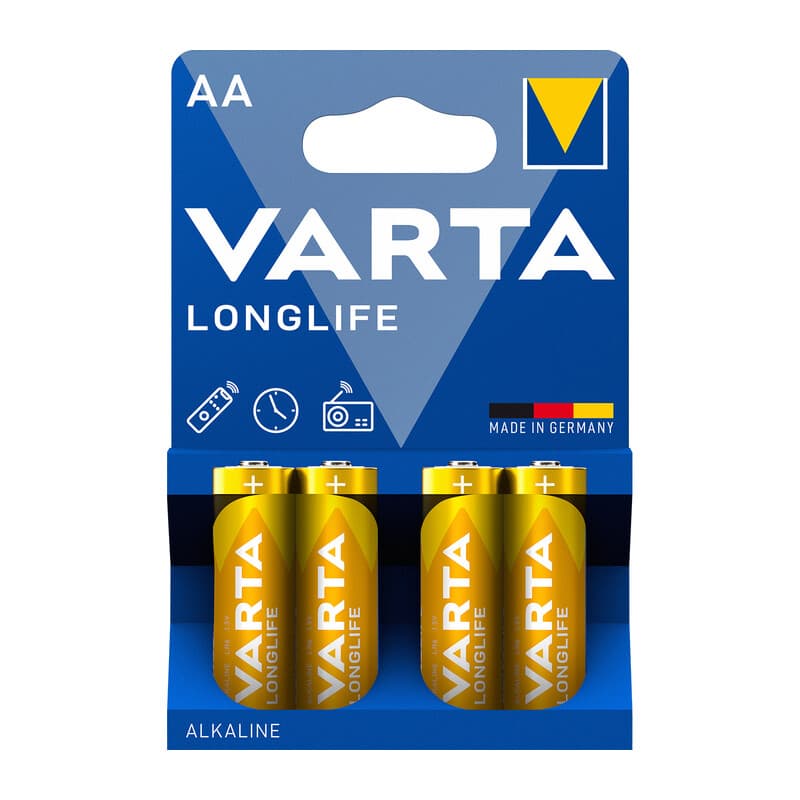Varta Batt Longlife Alcalina Stilo Bl * Varta 20 Blister 4 Pezzi