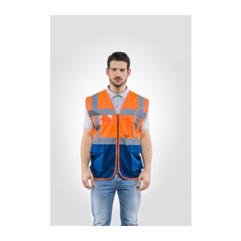 Gilet Alta Visibilit Arancio Blu Laser Tg. Xl - 2