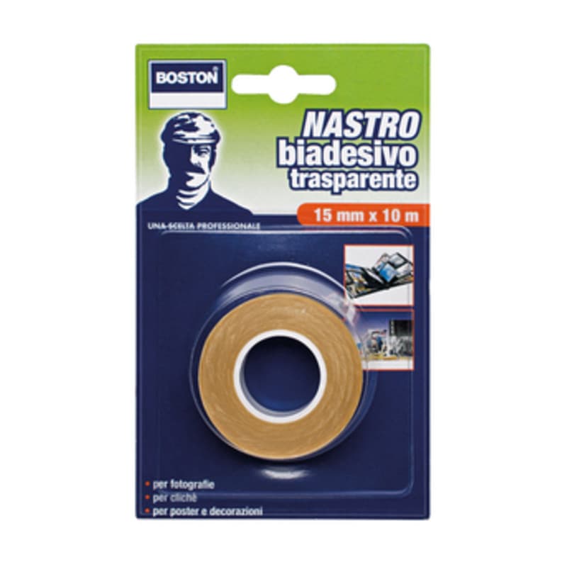 Nastro Biadesivo 15MMX10M Trasparente Boston Boston Italia 12 Pezzi - 2