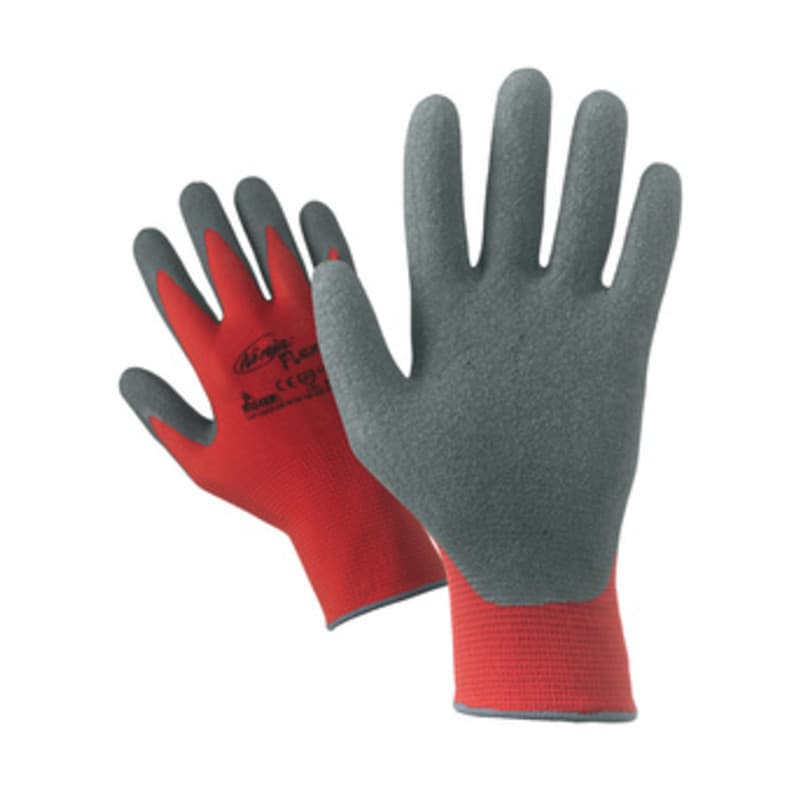 Guanti da Lavoro Nylon Lattice Rosso Grigio Taglia 10 12 Paia – Idroweb