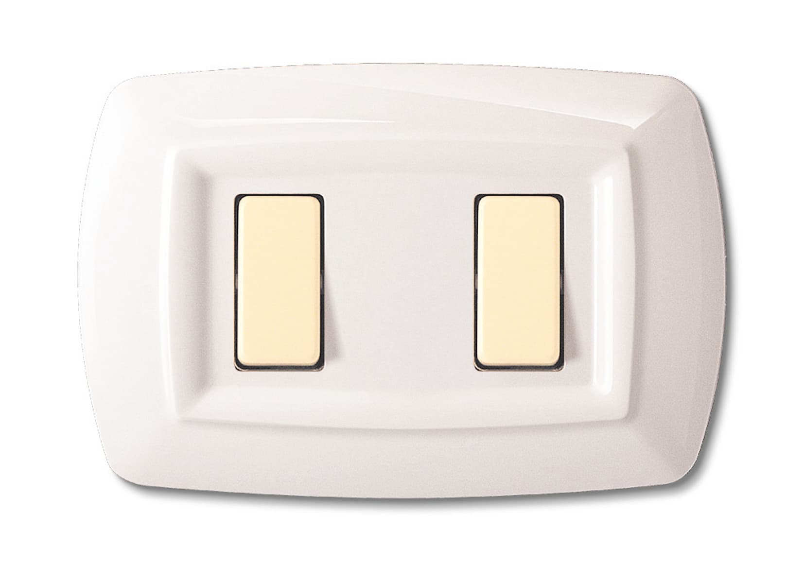 Tondo Placca Magic Plast 2P Bianco Elettrocanali 10 Pezzi