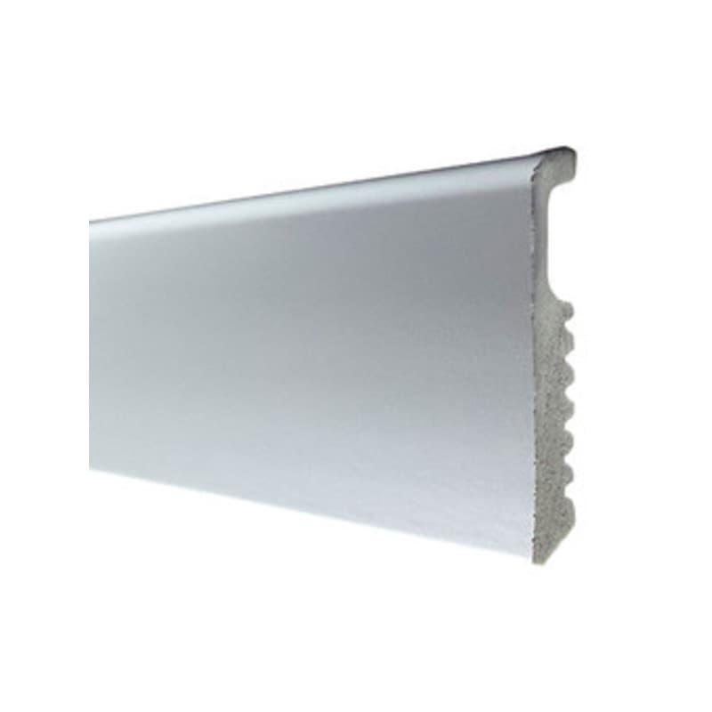 Battiscopa 75 x 8 Polistirene Liscio 200 cm Alluminio 10 Pezzi – Idroweb