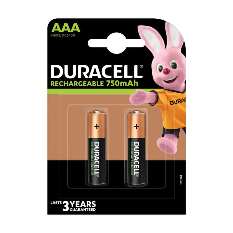 Batt Ricar 750 Mah Ministilo HR3 Duracell 10 Confezioni da 2 Pezzi