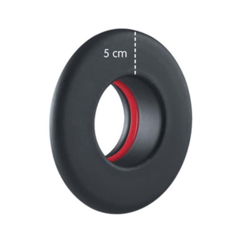 Rosone per Stufa a Pellet Corona 5 cm Ø 8 cm Nero Opaco - 2