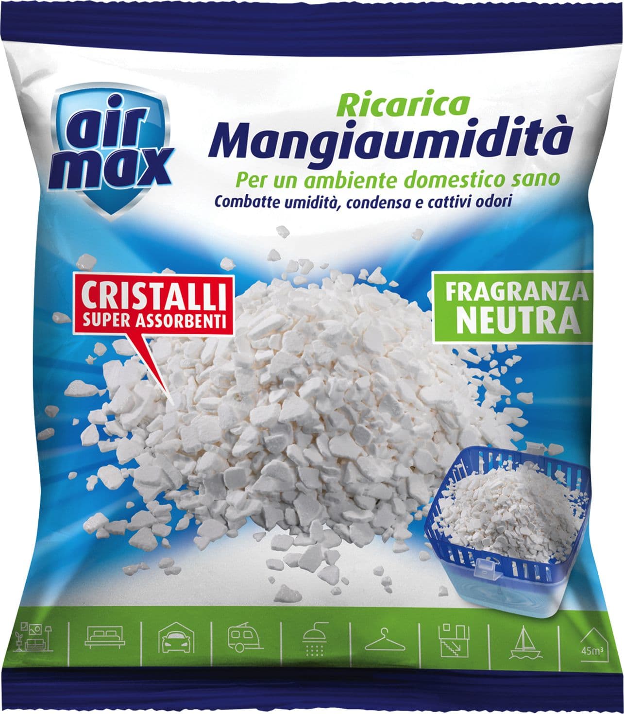 Airmax Assorbiumidita Ricarica Sali Neutri 450 g 12 Pezzi - 2