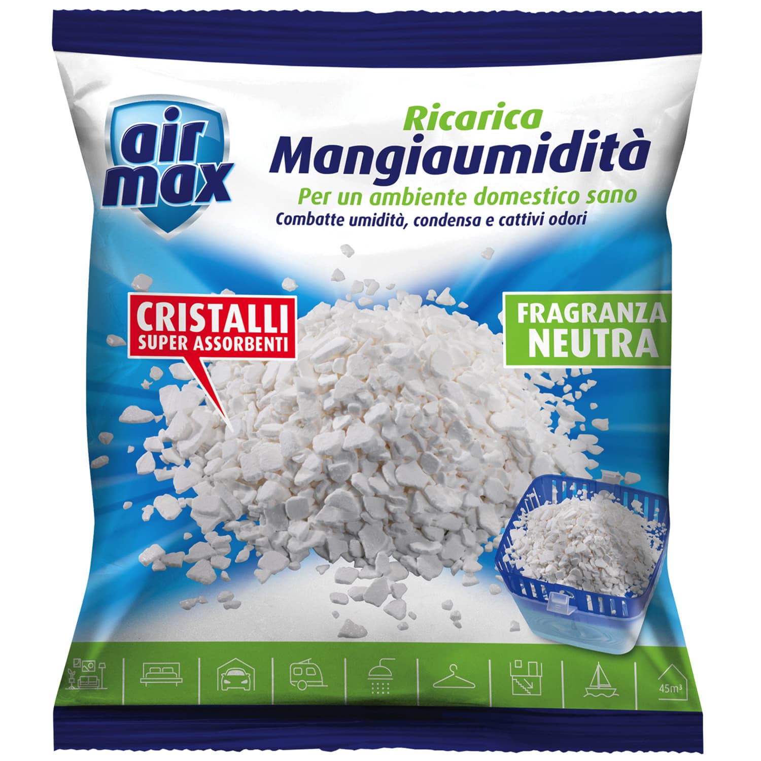 Airmax Assorbiumidita Ricarica Sali Neutri 450 g 12 Pezzi - 2