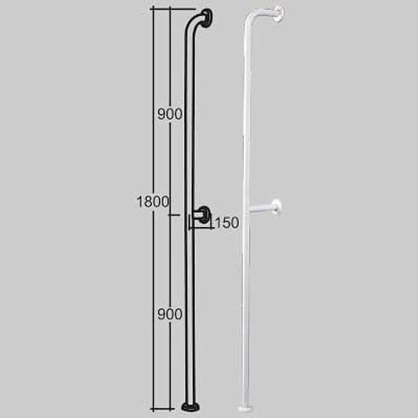 Corrimano Verticale da Parete a Pavimento 180 cm Made in Italy - 2