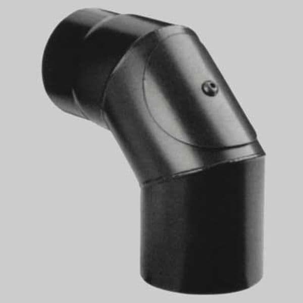 Ccurva Chiusa con Ispezione Nero Opaco 90 ° Ø 150 Made in Italy