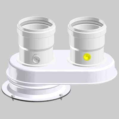 Sdoppiatore per Caldaie Vaillant Compatibile 80 x 80 Conti - 2