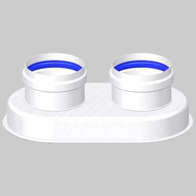 Sdoppiatore per Scaldini Vaillant Compatibili 80 x 80 Conti - 2