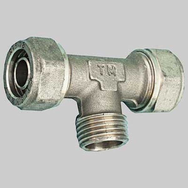 Raccordo Tee Maschio per Tubo Cobrapex 22 x 1/2 x 22 S. 3 Tiemme - 2