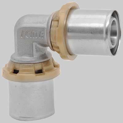 Raccordo Curvo Doppio a Pressare 26 x 26 Icma - 2