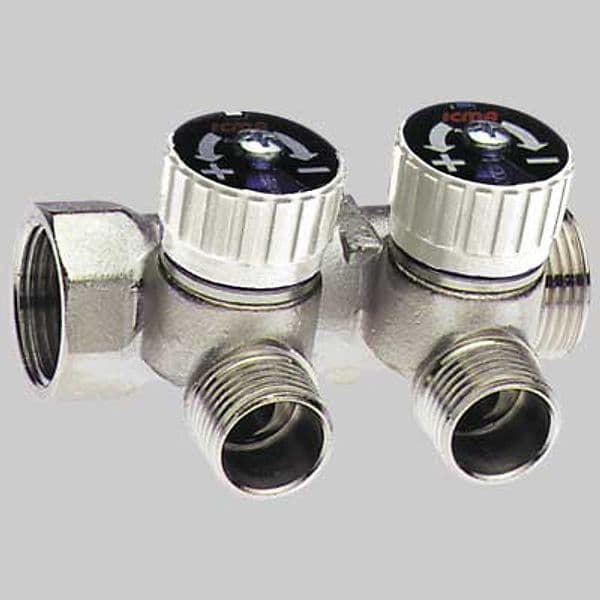 Collettore Lineare con Rubinetti Icma 1 3/4 x 1/2 2 Vie