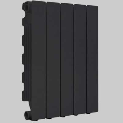 Radiatore Blitz Super B4 Black Coffee Fondital 600 x 100 5 Elementi - 2