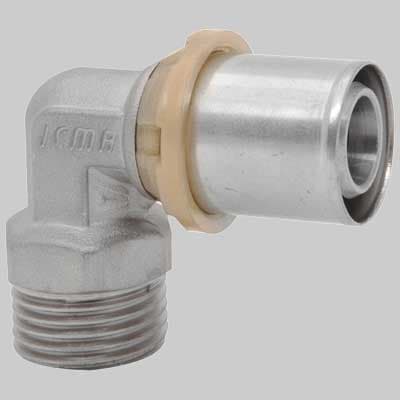 Raccordo Curvo Maschio a Pressare 26 x ¾ Icma - 2