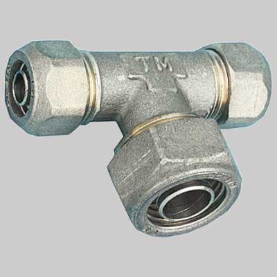 Raccordo Tee Doppio Ridotto per Tubo Cobrapex 18 x 15 x 15 Tiemme - 2