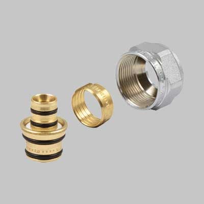 Adattatore Cromato per Tubo Multistrato 20 x 2,0 24 x 19 Tiemme - 2