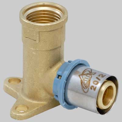 Raccordo Gomito Femmina con Flangia Delt All 16 x ½ Unidelta - 2
