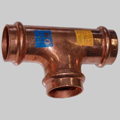 Raccordo Tee Rame a Pressare Femmina 18 x 18 x 18 Made in Italy - 2