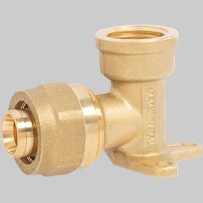 Raccordo Curvo Femmina con Flangia a Stringere Ape 20 x ½ Ape Raccorderie - 2