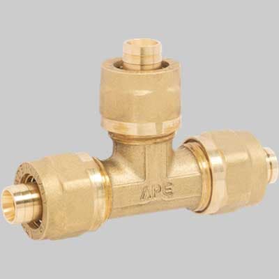 Raccordo Tee a Stringere Ape 16 x 16 x 16 Ape Raccorderie - 2