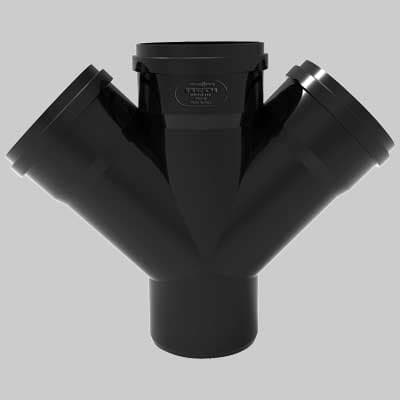 Derivazione Phono Black 45 ° Mf 100 x 50 Redi - 2