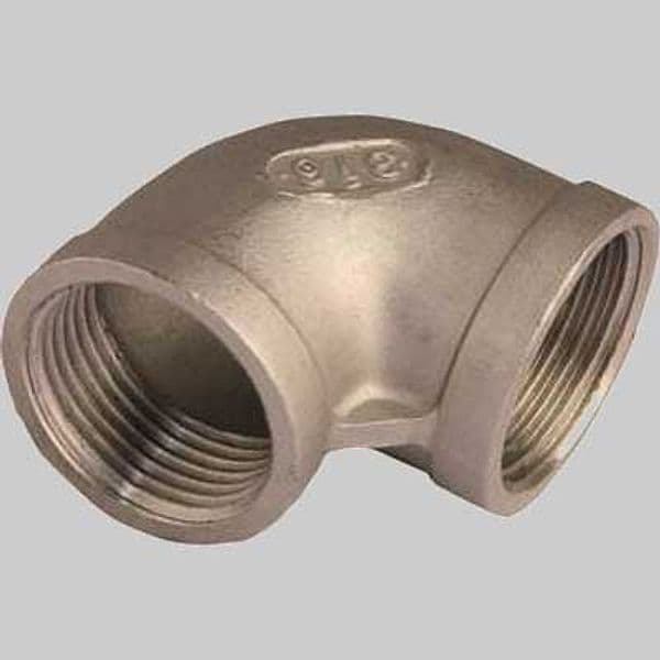 Raccordo Gomito 90 ° Filettato F Acciaio INOX 3/4 Made in Italy - 2