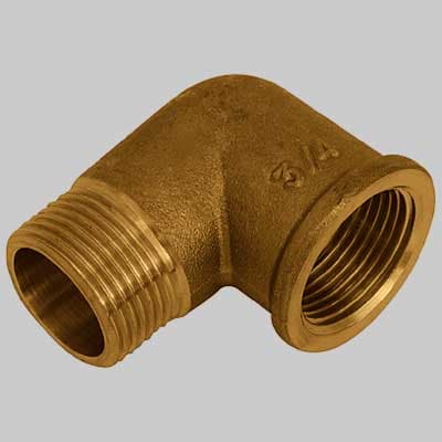 Gomito Maschio Femmina Ottone Giallo ½ x ½ Made in Italy - 2