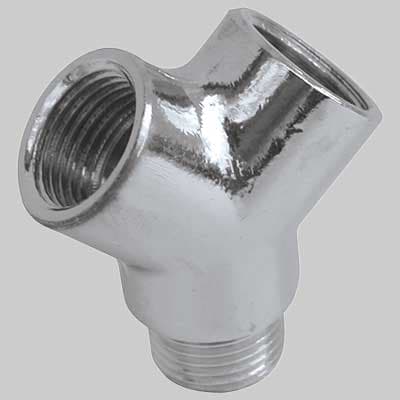 Raccordo Y Maschio Ottone Cromato M ½ x F ½ x F ½ Made in Italy - 2
