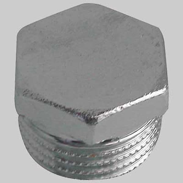 Tappo Maschio Esagonale Ottone Cromato 1 Made in Italy - 2