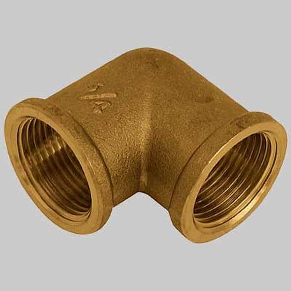 Gomito Femmina Ottone Giallo 11/4 x 11/4 Made in Italy - 2