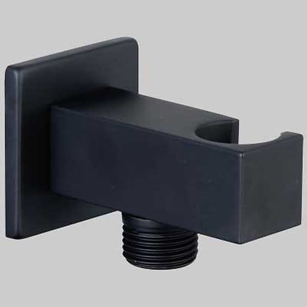 Presa Acqua Quadra con Supporto Nero 1/2 Made in Italy