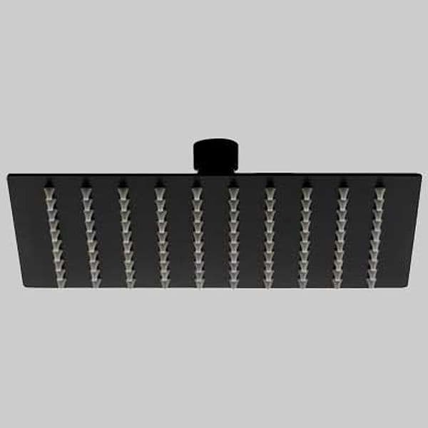 Soffione Doccia INOX Quadro Nero 200 x 200 Made in Italy - 2