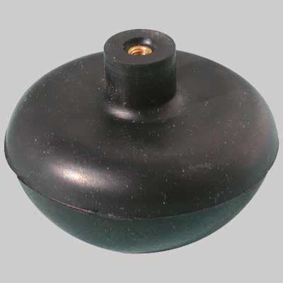 Sfera in Gomma con Nottolino Ottone Mm 64,5 Made in Italy - 2
