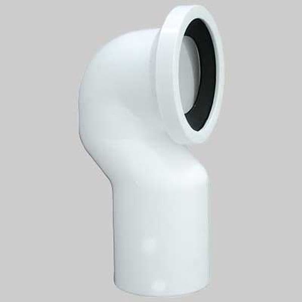 Curva Vaso per Scarico Universale Bianca Ø 100 C Guarnizione Made in Italy - 2