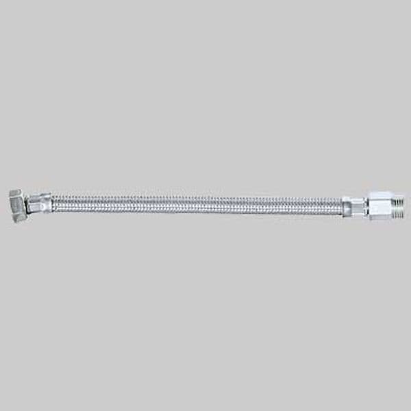 Tubo Flessibile in Acciaio INOX Mf 1/2 x 1/2 Prolungato Cm 35 Made in Italy - 2
