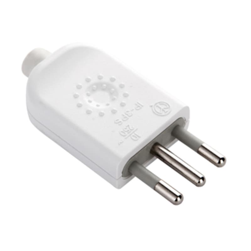 Spina 10A 2P e T Bianco FIG.2 Electraline 3PMARK 25 Pezzi