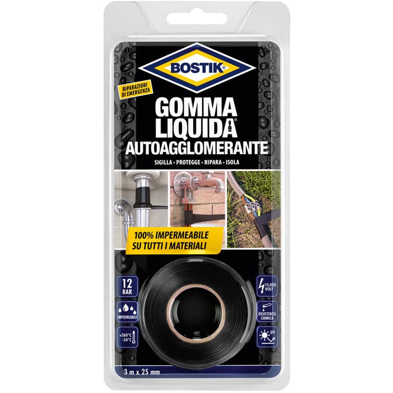 Bostik Gomma Liquida Autoagglom 25MMX3M Bl 6 Pezzi - 2