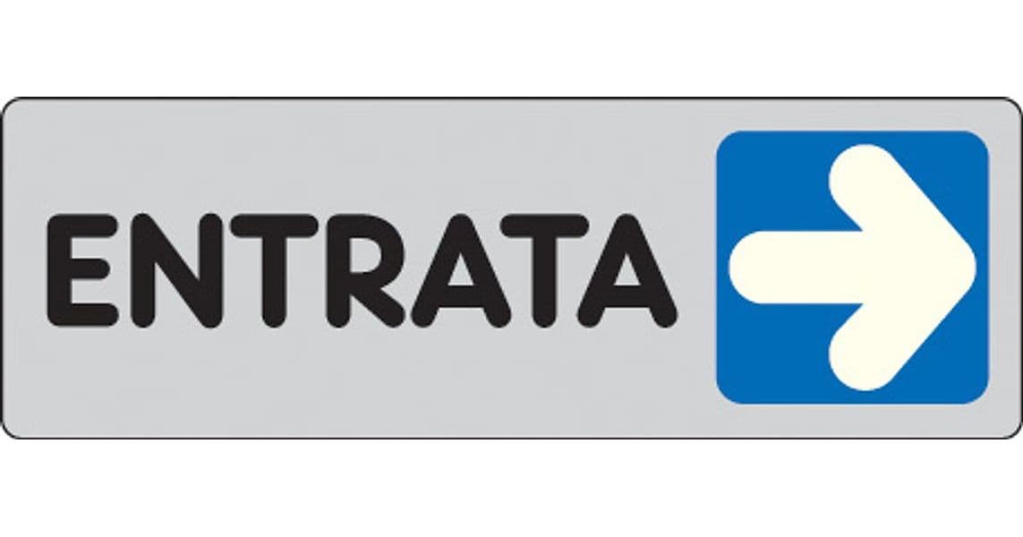 Etichetta Adesiva 150 x 50 Entrata DX 10 Pezzi – Idroweb