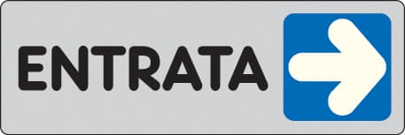 Etichetta Adesiva 150 x 50 Entrata DX 10 Pezzi - 2