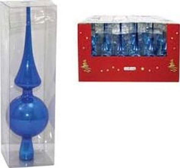 Puntale per Albero di Natale 25 cm Blu - 2