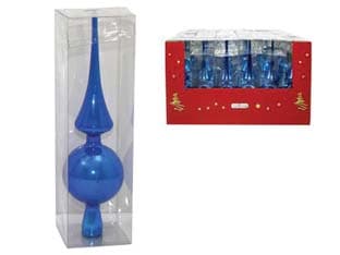 Puntale per Albero di Natale 25 cm Blu - 2