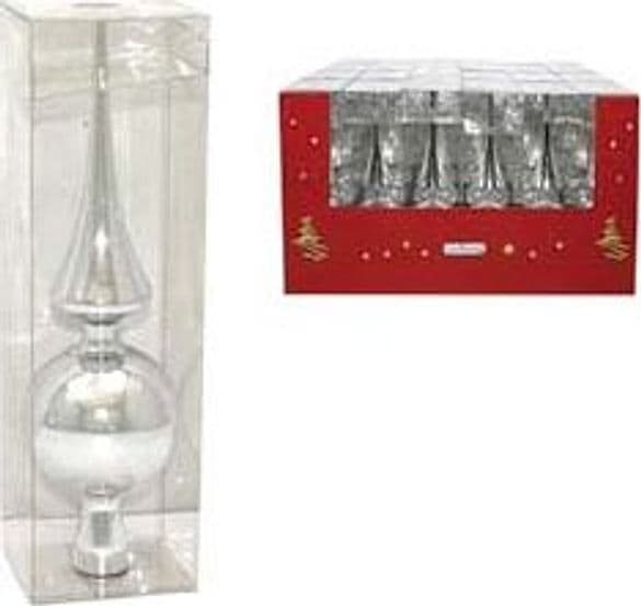 Puntale per Albero di Natale 25 cm Argento - 2