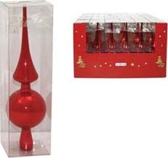 Puntale per Albero di Natale 25 cm Rosso - 2