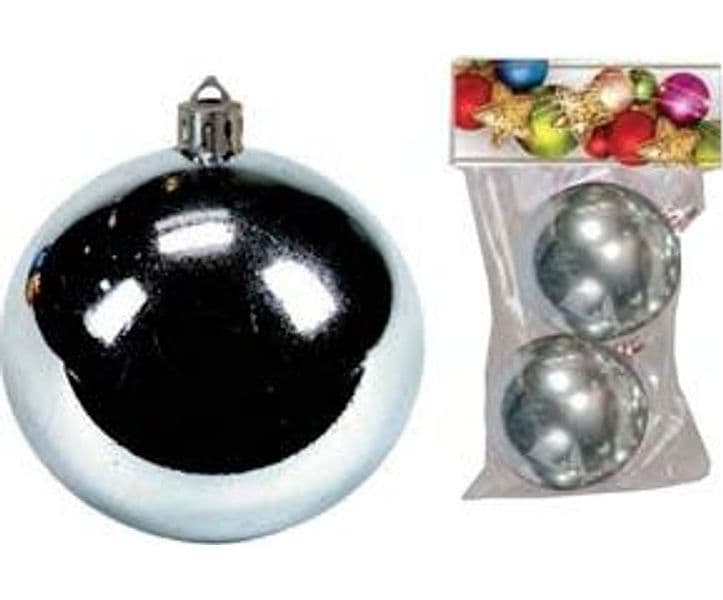 Sfere Lisce Argento 80 mm in Confezione da 2 Pezzi
