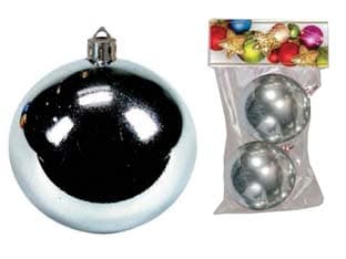 Sfere Lisce Argento 80 mm in Confezione da 2 Pezzi - 2