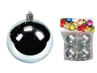 Sfere Lisce Argento 55 mm in Confezione da 4 Pezzi - 2