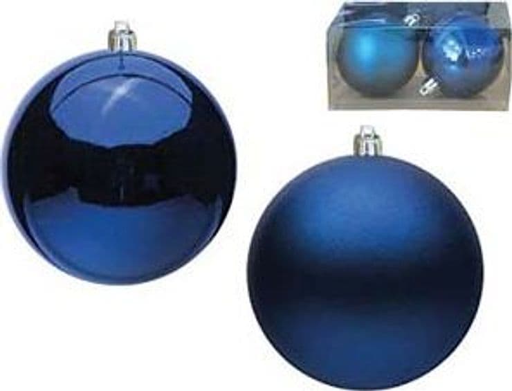 Sfere Lisce 1 Lucida + 1 Satinata Blu 80 mm Box PZ.2 - 2