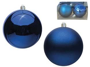 Sfere Lisce 1 Lucida + 1 Satinata Blu 80 mm Box PZ.2 - 2